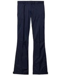 Miu Miu - Logo-Patch Flared Trousers - Lyst