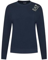EA7 - Logo Details Pullover Hoodie - Lyst