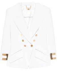 Elisabetta Franchi - Double-Breasted Blazer - Lyst