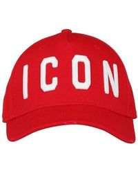 DSquared² - Icon Logo Embroidered Baseball Cap - Lyst