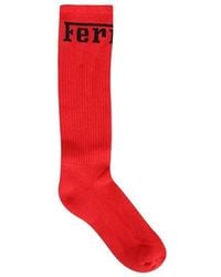 Ferrari - Logo-Print Socks - Lyst