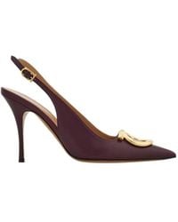 Ferragamo - Maxi Gancini Slingback Pump - Lyst