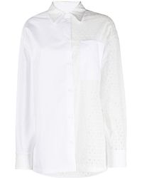 KENZO - Broderie Anglaise Long-Sleeved Shirt - Lyst