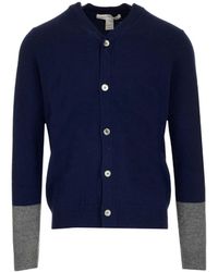 Comme des Garçons - Dark V-Neck Knitted Cardigan - Lyst