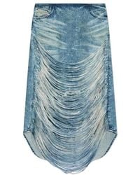 DIESEL - Denim Skirt De-Plumy-Fsg - Lyst