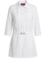 Gucci - Horsebit Poplin Shirt Dress - Lyst