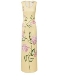 Oscar de la Renta - Porcelain Flower Jersey Maxi Dress - Lyst