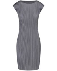 Pleats Please Issey Miyake - Issey Miyake Pleated Sleeveless Dress - Lyst