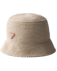 Prada - Woven Bucket Hat - Lyst