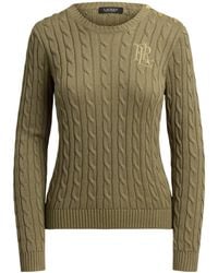 Ralph Lauren - Classic Cable Knit Sweater - Lyst