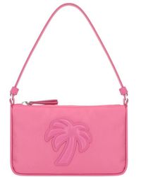 Palm Angels - Logo Patch Zipped Shoulder Bag - Lyst