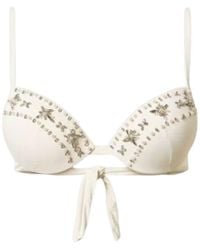 Twinset - Embroidered Push-Up Bikini Top - Lyst