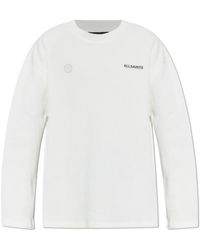 AllSaints - Emblem Waffle Knitted Sweater - Lyst
