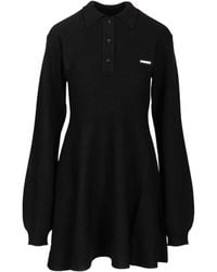 ROTATE BIRGER CHRISTENSEN - Slinky Knitted Polo Dress - Lyst