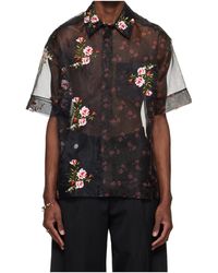 Simone Rocha - Sheer Patchwork Loose Shirt - Lyst
