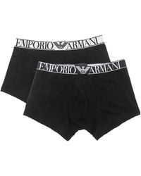 Emporio Armani - Logo Boxer Panties Two-Pair - Lyst