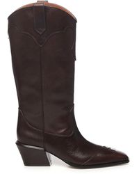 Paris Texas - Ebony Square-Toe Boots - Lyst