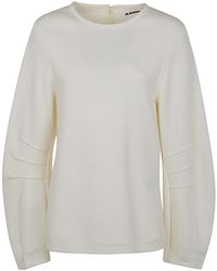 Jil Sander - Wide-Sleeved Crewneck Jumper - Lyst