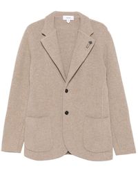 Lardini - Patch-Pockets Buttoned Blazer - Lyst