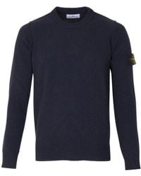 Stone Island - Logo Patch Crewneck Jumper - Lyst