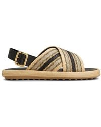 Tod's - Two-Tone Woven Sandals - Lyst