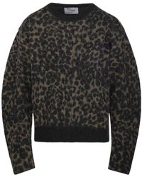 Nude - Leopard-Print Balloon Sleeve Sweater - Lyst
