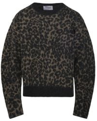 Nude - Leopard-Print Balloon Sleeve Sweater - Lyst