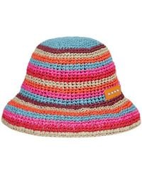 Etro - Striped Crochet Knit Bucket Hat - Lyst