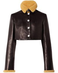 KHAITE - Jodie Shearling-Trim Button Jacket - Lyst