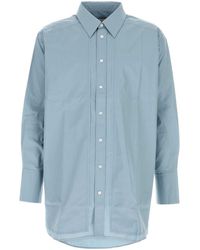 Ami Paris - Light Blue Poplin Shirt - Lyst