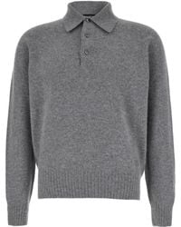 Tom Ford - Button Detailed Long-Sleeved Polo Shirt - Lyst