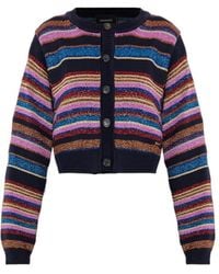 DSquared² - Striped Button-Up Cardigan - Lyst