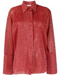 Oséree - Oséree Lumiere Lurex Button-Up Shirt - Lyst