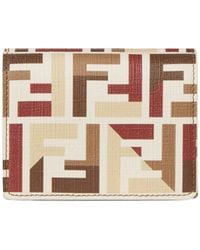 Fendi - Roma Ff Printed Tri-Fold Wallet - Lyst
