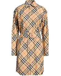 Burberry - Printed Long-Sleeve Shirt Dress - Lyst
