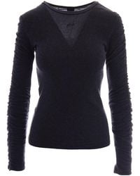 Pinko - Ruched-Sleeve Sweater - Lyst