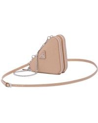Prada - Saffiano Leather Mini Pouch - Lyst