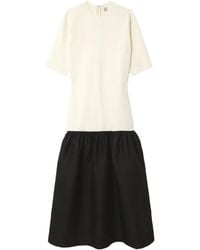 TOTEME - Totême Short-Sleeve Gathered Detail Dress - Lyst