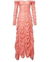 KHAITE - Judith Ruched Voile Cocktail Dress - Lyst