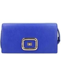 Roger Vivier - Embossed-Logo Leather Shoulder Bag - Lyst