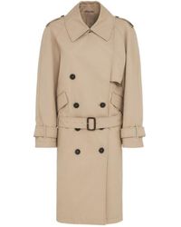 The Attico - Cotton Gabardine Belted Trench Coat - Lyst