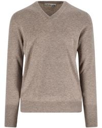 Ballantyne - V-Neck Knitted Sweater - Lyst