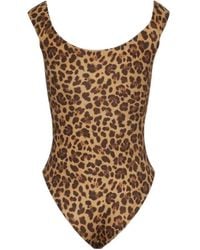 Valentino - Leopard-Print One-Piece Swimsuit - Lyst