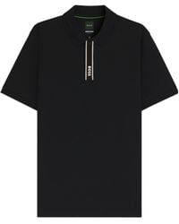BOSS - Boss Logo Trim Short Sleeve Polo Shirt - Lyst
