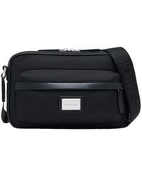 Emporio Armani - Monogram Logo Messenger Bag - Lyst