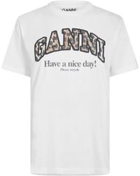 Ganni - Graphic Baby Tee - Lyst