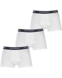 Emporio Armani - 3 Pack Stretch Cotton Trunks - Lyst