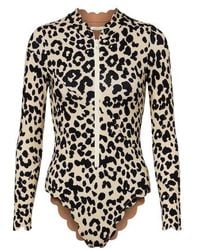 Marysia Swim - Leopard-Print Rashguard Swimsuit - Lyst