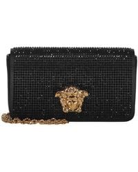 Versace - Embellished Chain Strap Mini Bag - Lyst