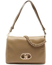 Liu Jo - Lapuffy Large Braided Chain Logo Satchel - Lyst